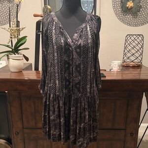 Tokyo Darling Black and White Midi Dress